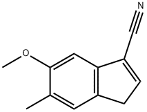 1H-Indene-3-carbonitrile,5-methoxy-6-methyl-(9CI) 结构式