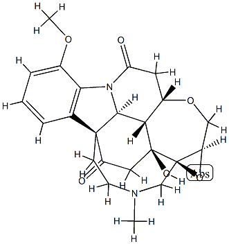 21α,22α-Epoxy-21,22-dihydro-14-hydroxy-4-methoxy-19-methyl-16,19-secostrychnidine-10,16-dione 结构式