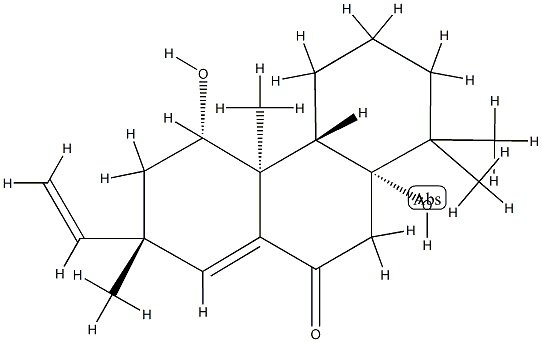 (4aS)-2,3,4,4aα,4b,5,6,7,10,10a-Decahydro-5β,10aβ-dihydroxy-1,1,4bβ,7-tetramethyl-7β-vinylphenanthren-9(1H)-one 结构式