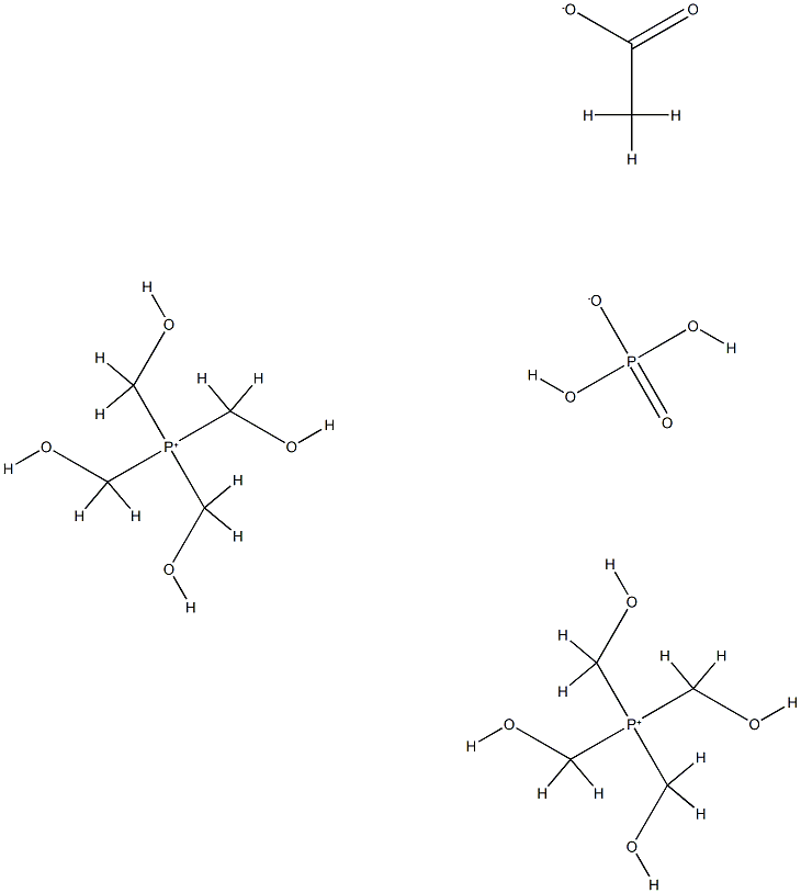 TETRAKIS(HYDROXYMETHYL)PHOSPHONIUMACETATE-PHOSPHATE(1:1) 结构式