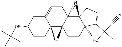 3β-(1,1-Dimethylethoxy)-20-hydroxypregn-5-ene-20-carbonitrile 结构式