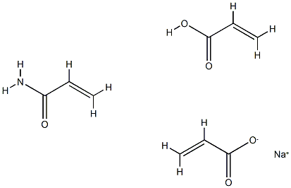 聚丙烯酸-丙烯酰胺 部分钠盐 结构式