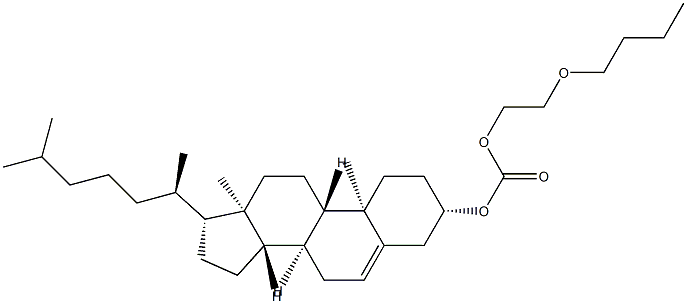 Carbonic acid 2-butoxyethyl=cholest-5-en-3β-yl ester 结构式