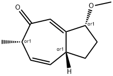 5(1H)-Azulenone,2,3,6,8a-tetrahydro-3-methoxy-6-methyl-,(3R,6S,8aR)-rel-(9CI) 结构式