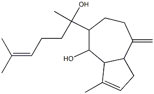 1,3a,4,5,6,7,8,8a-Octahydro-4-hydroxy-α,3-dimethyl-8-methylene-α-(4-methyl-3-pentenyl)-5-azulenemethanol 结构式