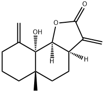 (3aR)-3aα,4,5,5a,6,7,8,9,9a,9bα-Decahydro-9aα-hydroxy-5aβ-methyl-3,9-bis(methylene)naphtho[1,2-b]furan-2(3H)-one 结构式