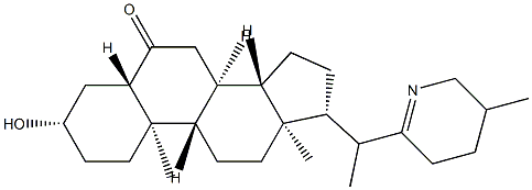 (20ξ,25ξ)-3β-Hydroxy-16,28-seco-5α-solanid-22(28)-en-6-one 结构式