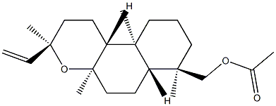 (13R)-8-Methyl-14-oxapimar-15-en-18-ol acetate 结构式