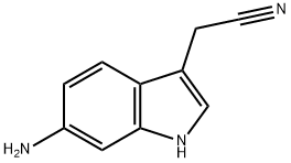6-氨基-1H-吲哚-3-乙腈 结构式
