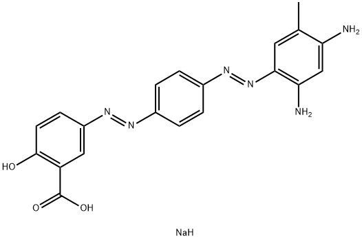 Benzoic acid,5-[2-[4-[2-(2,4-diamino-5-methylphenyl)diazenyl]phenyl]diazenyl]-2-hydroxy-,sodium salt (1:1) 结构式