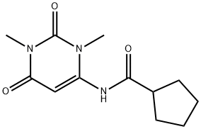 Cyclopentanecarboxamide, N-(1,2,3,6-tetrahydro-1,3-dimethyl-2,6-dioxo-4- 结构式