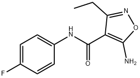 4-Isoxazolecarboxamide,5-amino-3-ethyl-N-(4-fluorophenyl)-(9CI) 结构式