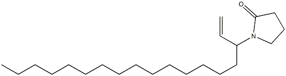 1-乙烯基十六烷基-2-吡咯啉二酮的均聚物 结构式