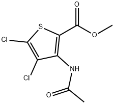 3 - 乙酰基-4,5 - 二氯噻吩-2 - 羧酸甲酯 结构式