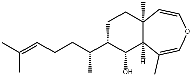 (5aS)-7α-[(R)-1,5-Dimethyl-4-hexenyl]-5aα,6,7,8,9,9a-hexahydro-5,9aα-dimethyl-3-benzooxepin-6α-ol 结构式