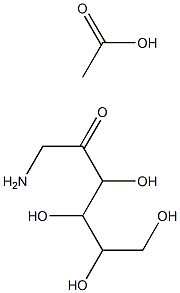 1-Amino-1-deoxy-D-fructose Acetate 结构式