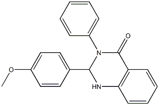 2-(4-methoxyphenyl)-3-phenyl-2,3-dihydro-4(1H)-quinazolinone 结构式