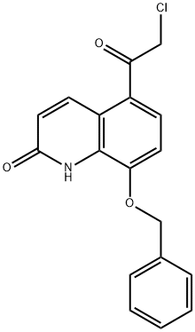 5-氯乙酰基-8-苄氧基-2(1H)-喹啉酮 结构式
