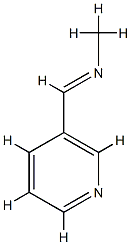 Methanamine, N-(3-pyridinylmethylene)-, [N(E)]- (9CI) 结构式