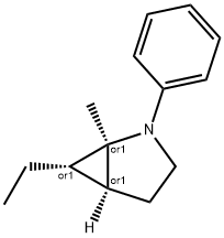 2-Azabicyclo[3.1.0]hexane,6-ethyl-1-methyl-2-phenyl-,(1R,5S,6S)-rel-(9CI) 结构式