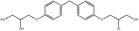 双酚F 2,3-二羟丙基(2-氯-1-丙基)乙醚 结构式