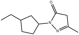 3H-Pyrazol-3-one,2-(3-ethylcyclopentyl)-2,4-dihydro-5-methyl-(9CI) 结构式