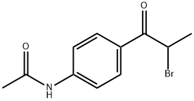 1-(4-乙酰氨基苯基)-Α-溴代-1-丙酮 结构式