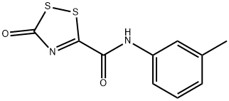 3H-1,2,4-Dithiazole-5-carboxamide,N-(3-methylphenyl)-3-oxo-(9CI) 结构式