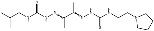 4-(2-Methylpropyl)-4'-[2-(pyrrolidin-1-yl)ethyl][1,1'-(1,2-dimethyl-1,2-ethanediylidene)bisthiosemicarbazide] 结构式