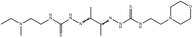 4-[2-(N-Ethyl-N-methylamino)ethyl]-4'-(2-morpholinoethyl)[1,1'-(1,2-dimethyl-1,2-ethanediylidene)bisthiosemicarbazide] 结构式