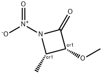2-Azetidinone,3-methoxy-4-methyl-1-nitro-,(3R,4S)-rel-(9CI) 结构式