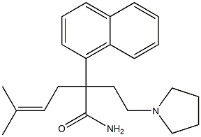 α-(3-Methyl-2-butenyl)-α-(1-naphtyl)-1-pyrrolidinebutanamide 结构式