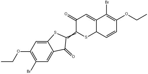 5,5'-Dibromo-6,6'-diethoxy-Δ2,2'(3H,3'H)-bibenzo[b]thiophene-3,3'-dione 结构式