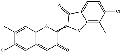 6,6'-Dichloro-7,7'-dimethyl-Δ2,2'(3H,3'H)-bibenzo[b]thiophene-3,3'-dione 结构式