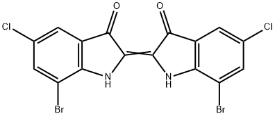7,7'-Dibromo-5,5'-dichloro-Δ2,2'(3H,3'H)-bi[1H-indole]-3,3'-dione 结构式