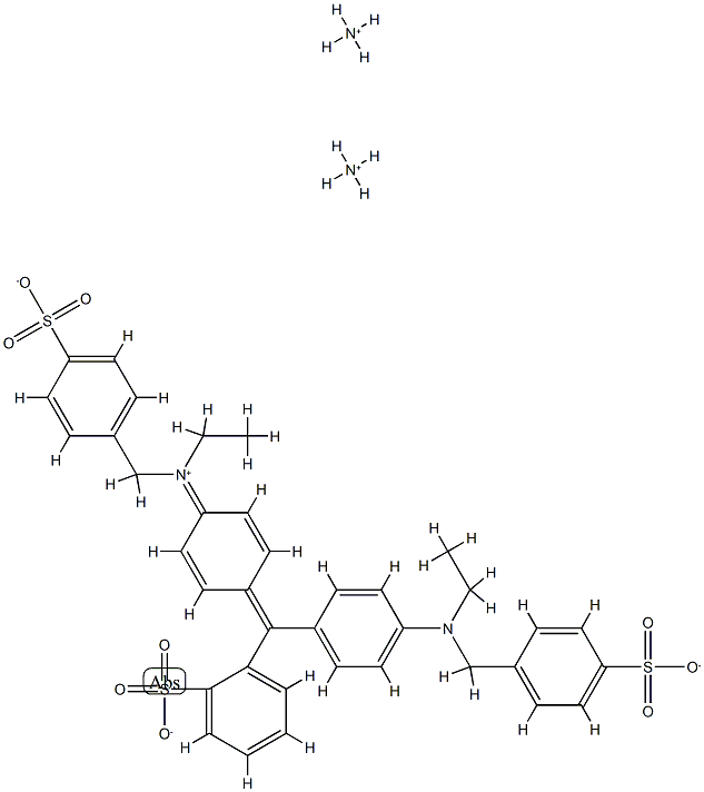 酸性蓝 9 铵盐[CI 42090] 结构式