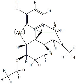 4,5α-Epoxy-6β-ethoxy-17-methylmorphinan-3-ol 结构式