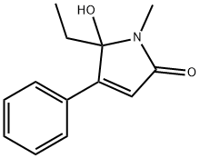 2H-Pyrrol-2-one,5-ethyl-1,5-dihydro-5-hydroxy-1-methyl-4-phenyl-(9CI) 结构式