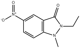 3H-Indazol-3-one,2-ethyl-1,2-dihydro-1-methyl-5-nitro-(9CI) 结构式