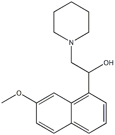 7-Methoxy-α-(piperidinomethyl)-1-naphthalenemethanol 结构式