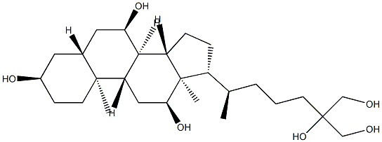 5α-Cholestane-3α,7α,12α,25,26,27-hexaol 结构式