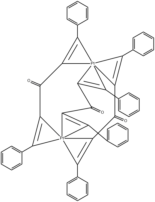 	三(二亚苄基丙酮)二铂(0) 结构式