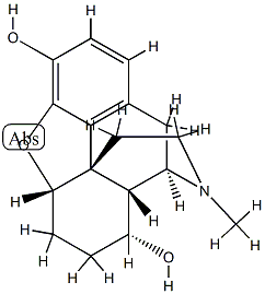 4,5α-Epoxy-17-methylmorphinan-3,8α-diol 结构式