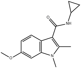 1H-Indole-3-carboxamide,N-cyclopropyl-6-methoxy-1,2-dimethyl-(9CI) 结构式