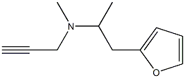 N,α-Dimethyl-N-(2-propynyl)-2-furanethanamine 结构式