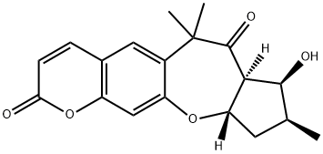 (7aS)-8,9,10,10aβ-Tetrahydro-8β-hydroxy-6,6,9β-trimethyl-2H,6H-cyclopenta[b]pyrano[3,2-h][1]benzoxepine-2,7(7aαH)-dione 结构式