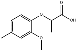 2-(2-methoxy-4-methylphenoxy)propanoic acid 结构式
