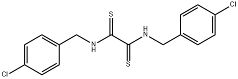 N,N'-Bis(p-chlorobenzyl)ethanebisthioamide 结构式