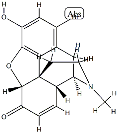 1-Bromo-7,8-didehydro-4,5α-epoxy-3-hydroxy-17-methylmorphinan-6-one 结构式