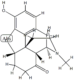 4,5α-Epoxy-3-hydroxy-17-methylmorphinan-8-one 结构式